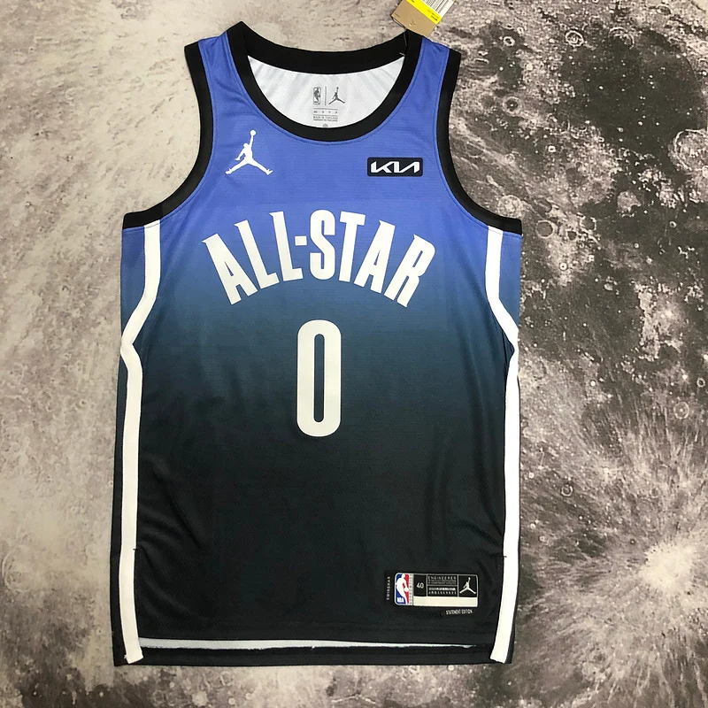 2023 Indiana Pacers Basketball Jersey All-Star Blue #0 HALIBURTON