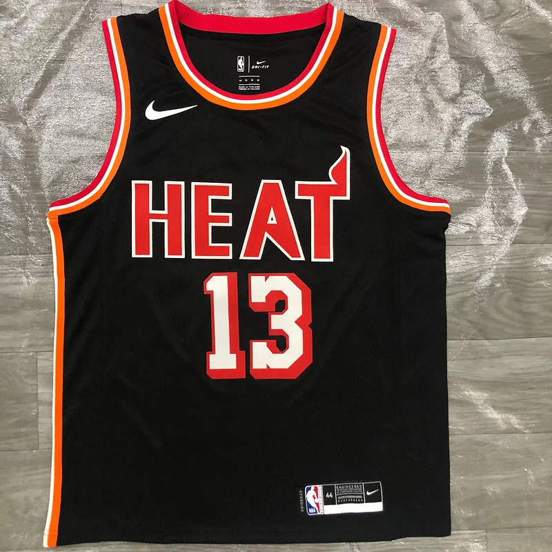 2018 Season NBA Miami Heat basketball jersey retro night Black #13 ADEBAYO