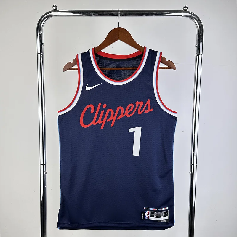 2025 Season  NBA Los Angeles Clippers Basketball jersey   Aawy   Blue  #1    HARDEN