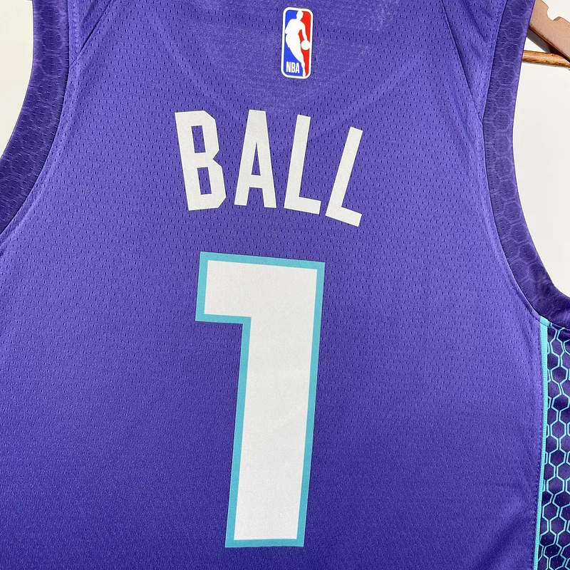 2023  Charlotte Hornets Basketball Jersey   trapeze  limited #1  BALL