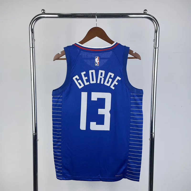 2023 Season   NBA Los Angeles Clippers Basketball jersey   Aawy   Blue  #13   GEORGE