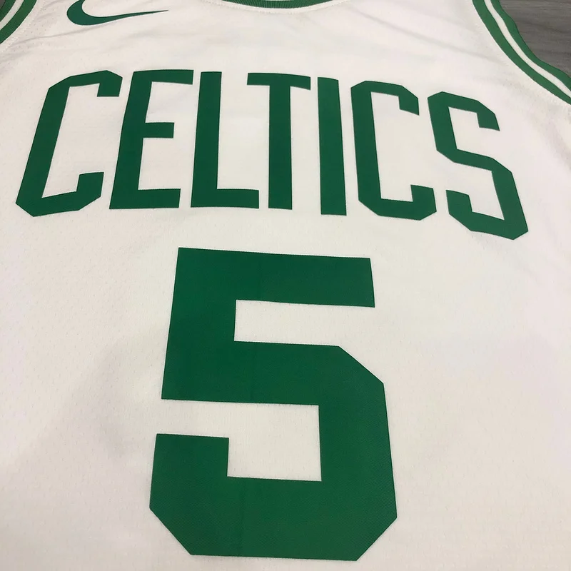 NBA Boston Celtics Basketball Jersey Retro White #5 GARNETT