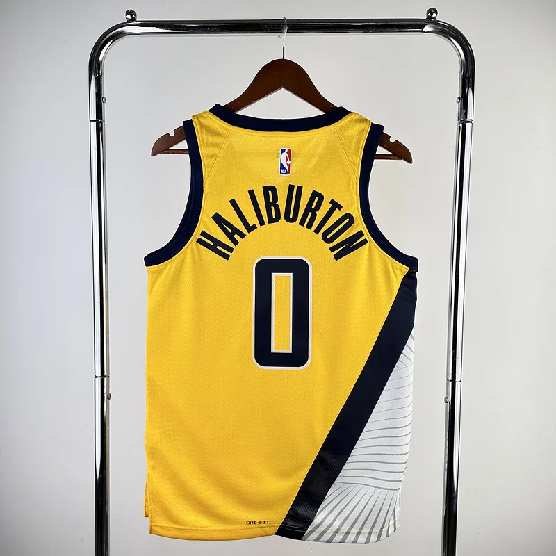 2023 Indiana Pacers Basketball Jersey trapeze limited #0 HALIBURTON