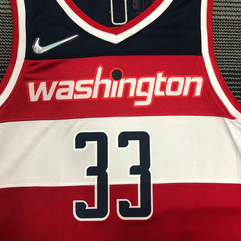 75th anniversary Washington Wizards Basketball Jersey Red #33 KUZMA