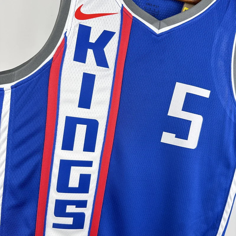 2024 Sacramento Kings Basketball Jersey city version #5 FOX