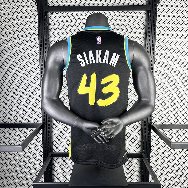 2024 Indiana Pacers Basketball Jersey city version #43 SIAKAM