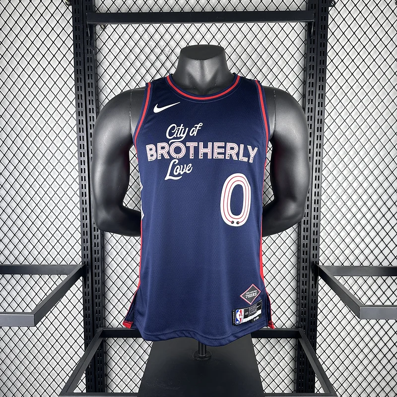 2024 Season NBA Philadelphia 76ers Basketball Jersey city version #0 MAXEY