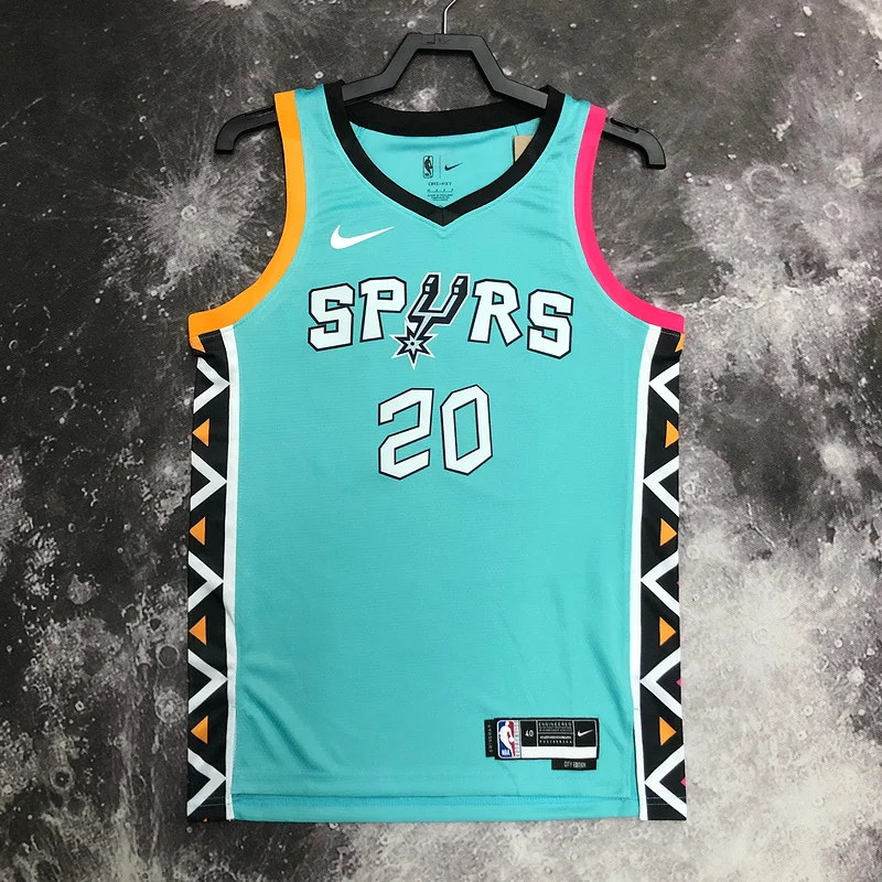 2023 San Antonio Spurs Basketball Jersey city version #20 GINOBILI