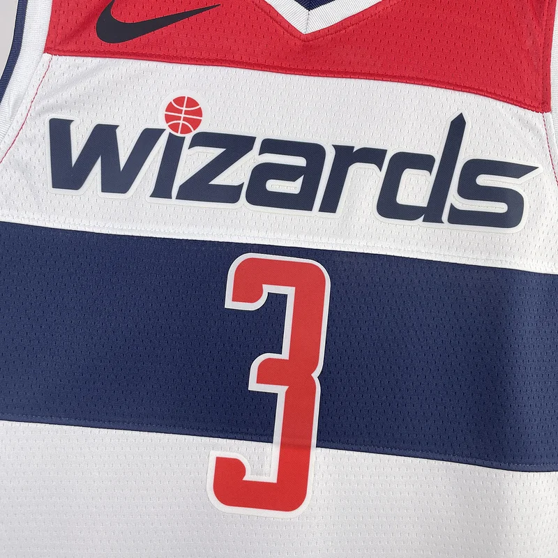 2023  Washington Wizards Basketball Jersey   Home  White  #3    BEAL