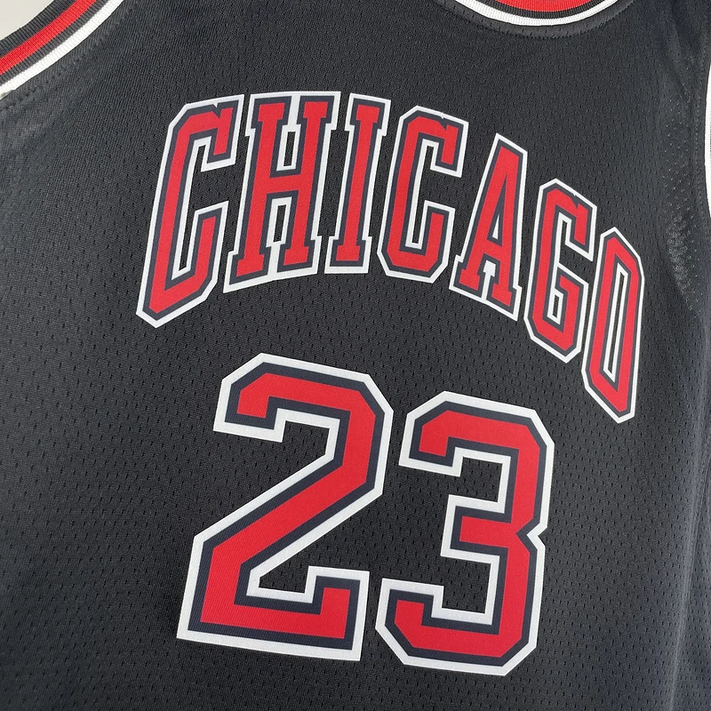 Youth kids Basketball Jersey Chicago Bulls Black #23 JORDAN