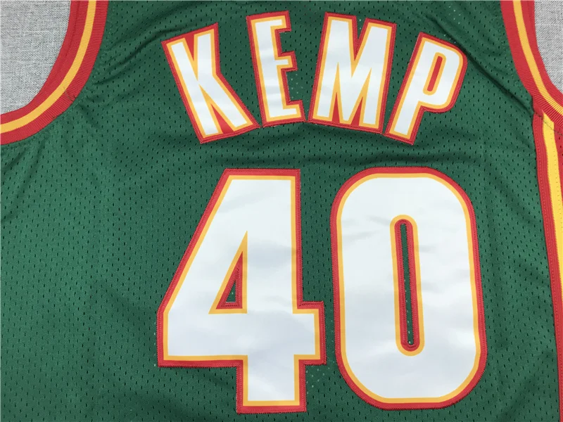 NBA Seattle SuperSonics Basketball jersey 40 Green red