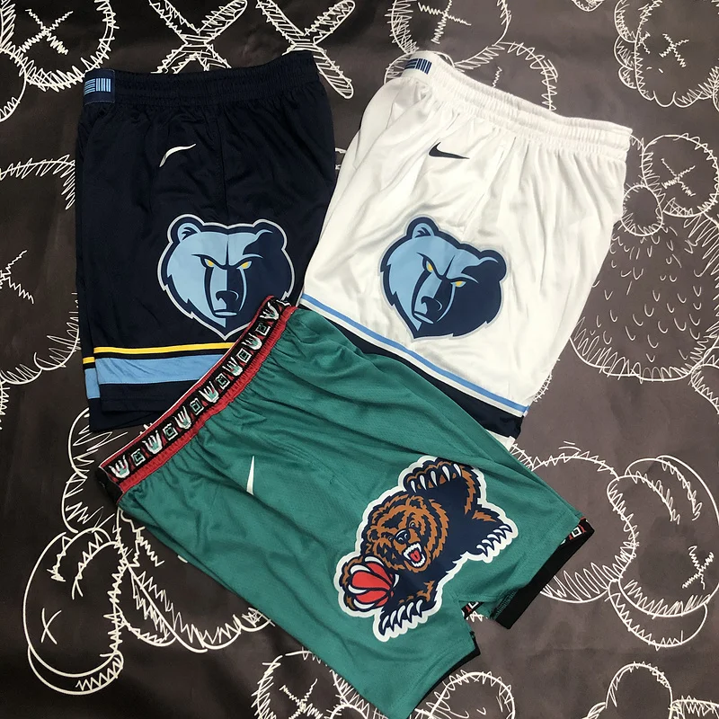 NBA Memphis Grizzlies Basketball White Shorts