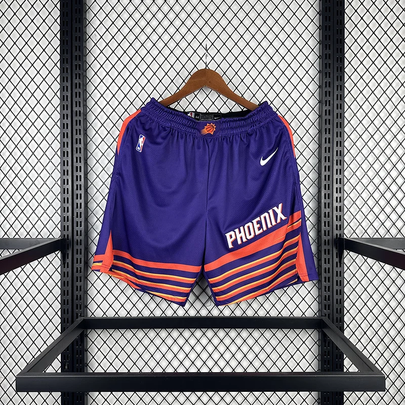 2024 Season NBA Phoenix Suns Basketball Aawy Purple Shorts