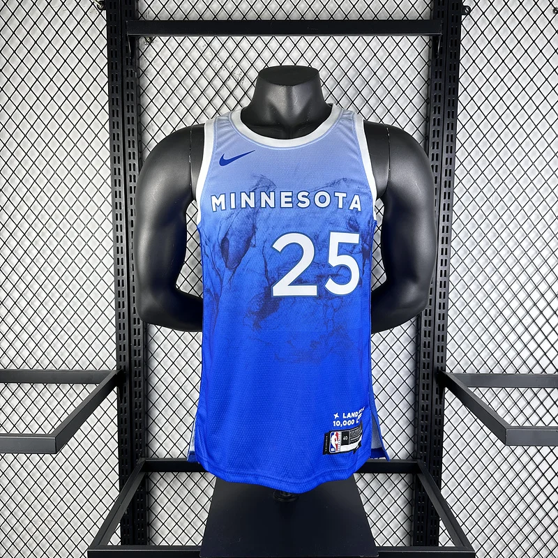 2024 Minnesota Timberwolves Basketball Jersey city version #25 ROSE