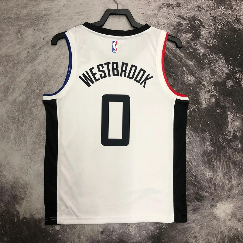 NBA Los Angeles Clippers Basketball jersey   Latin   White  #0    WESTBROOK