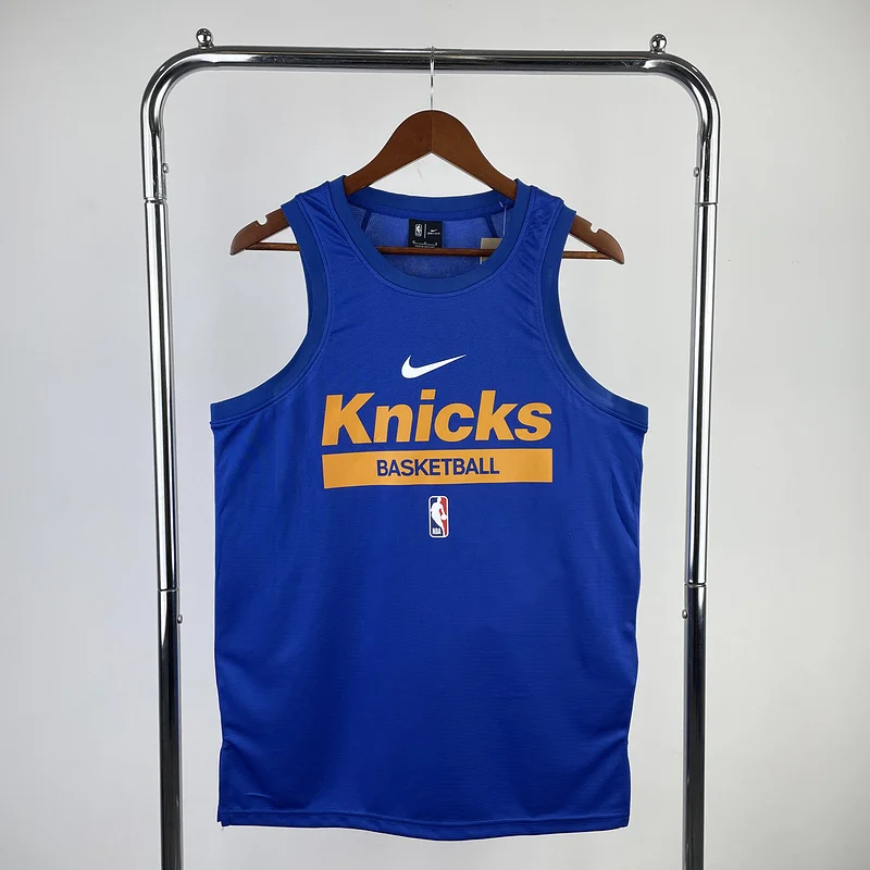 2023 New York Knicks Basketball Jersey Blue training vest