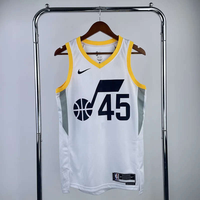 2023 Utah Jazz Basketball Jersey Home White #45 MITCHELL