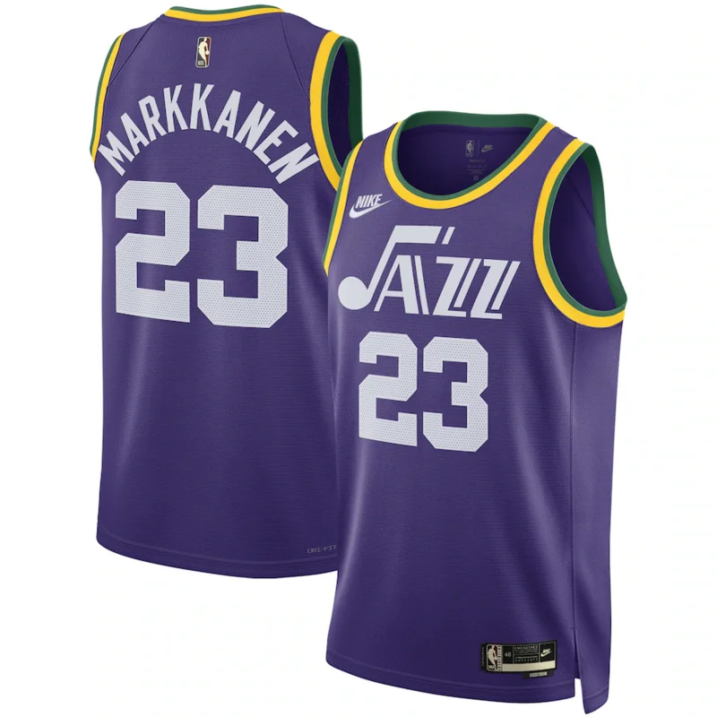 2024 Utah Jazz Basketball Jersey Retro #23 MARKKANEN