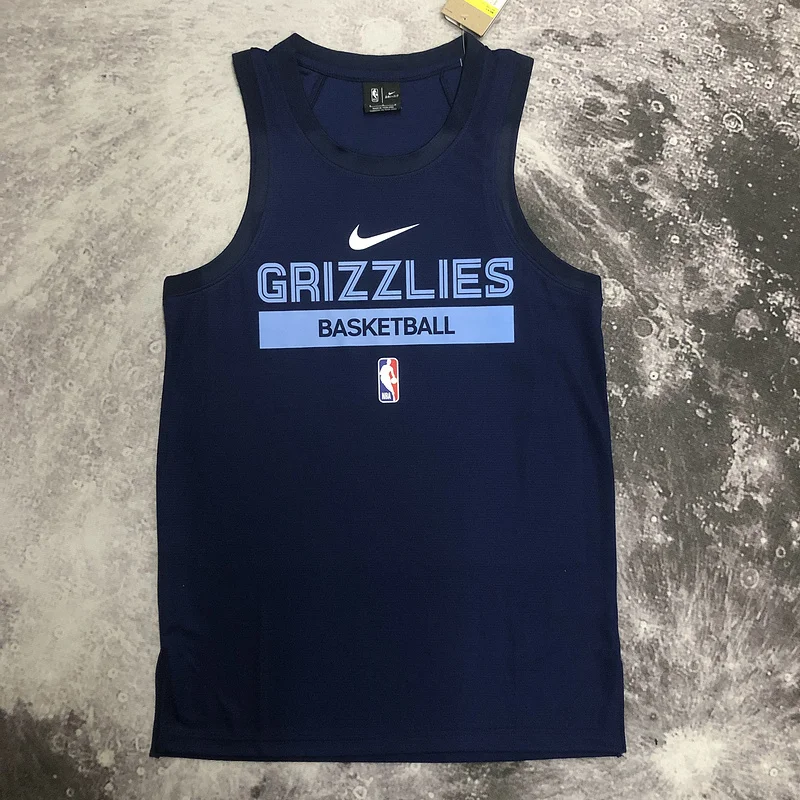 2023 Season NBA Memphis Grizzlies Basketball Jersey Blue training vest