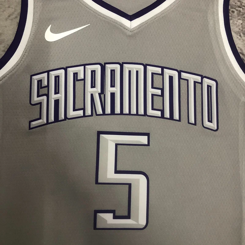 2023 Sacramento Kings Basketball Jersey city version #5 FOX