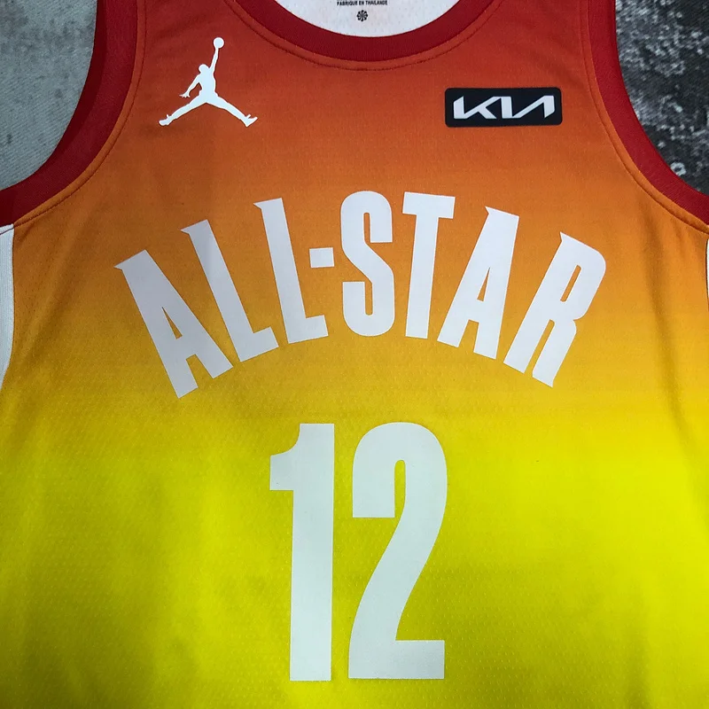 2023 Season All-Star NBA Memphis Grizzlies Basketball Jersey Yellow #12 MORANT