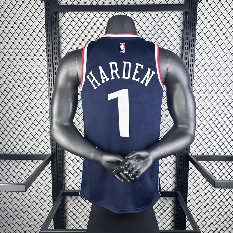 2025 Season  NBA Los Angeles Clippers Basketball jersey   Aawy   Blue  #1    HARDEN