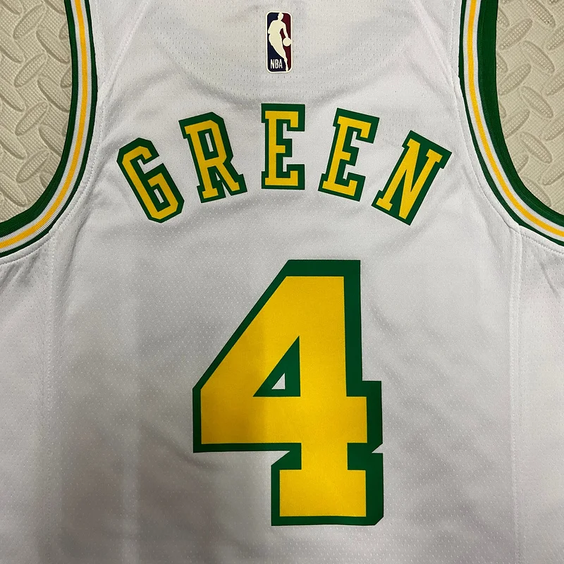 2023 Houston Rockets Basketball Jersey Retro #4 GREEN