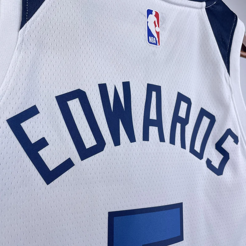 2023 Minnesota Timberwolves Basketball Jersey Home White #5 EDWARDS