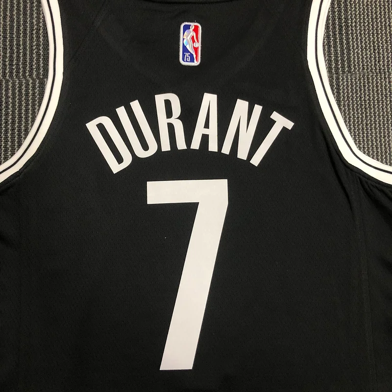 75th anniversary Brooklyn Nets Basketball jersey Black #7 DURANT