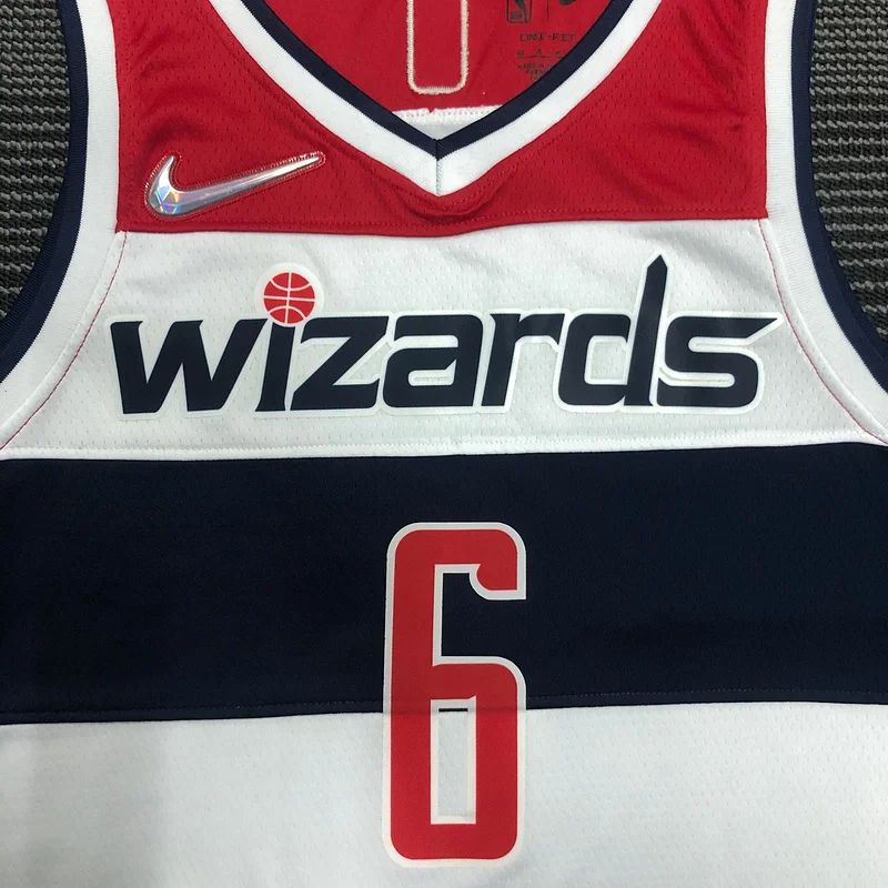 75th anniversary Washington Wizards Basketball Jersey White #6 HARRELL