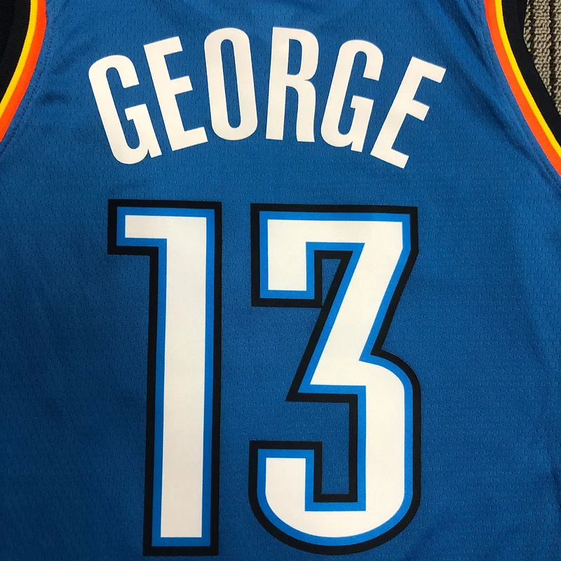 NBA Oklahoma City Thunder Basketball Jersey Blue #13 GEORGE