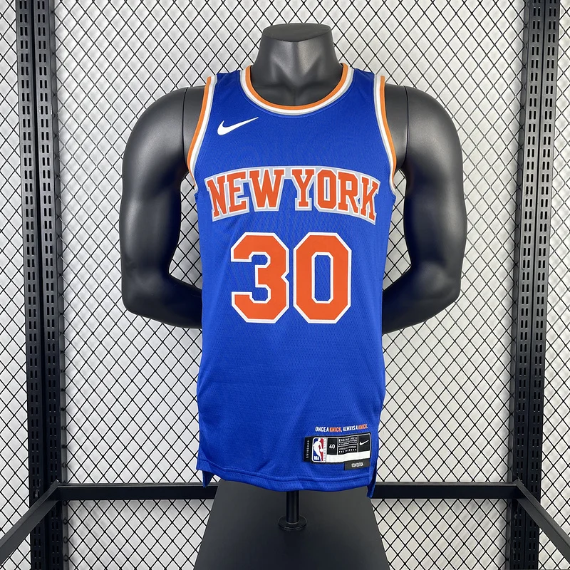 2023 New York Knicks Basketball Jersey Aawy Blue #30 RANDLE