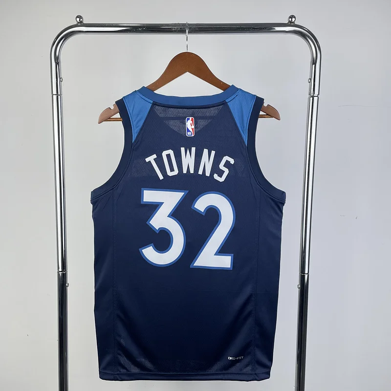 2023 Minnesota Timberwolves Basketball Jersey Aawy Blue #32 TOWNS