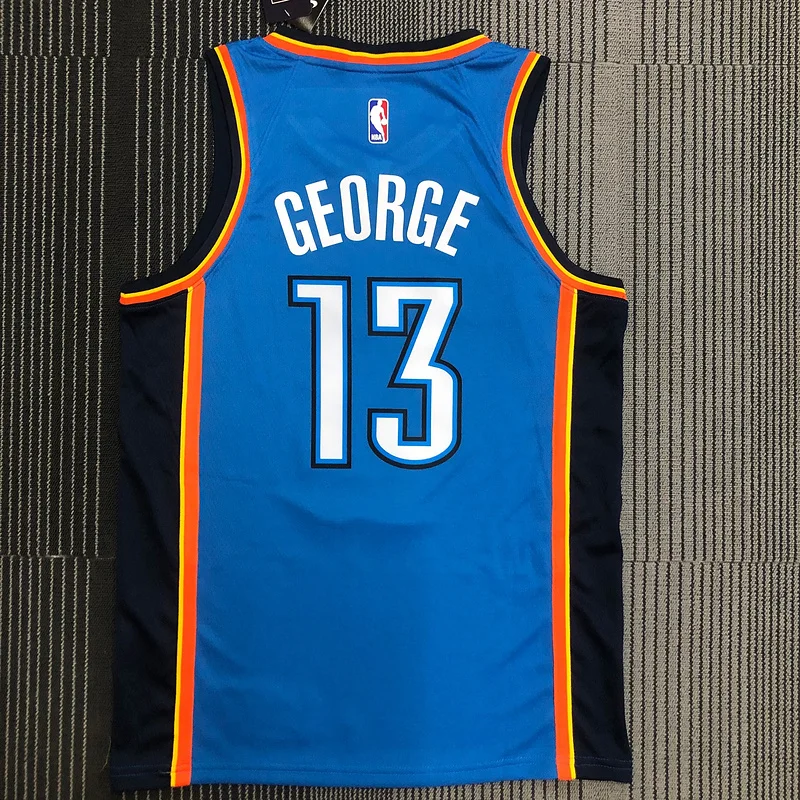 NBA Oklahoma City Thunder Basketball Jersey Blue #13 GEORGE