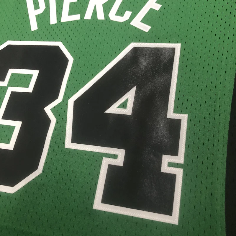 MN Hot Print Retro Boston Celtics Basketball Jersey italian race #34 PIERCE