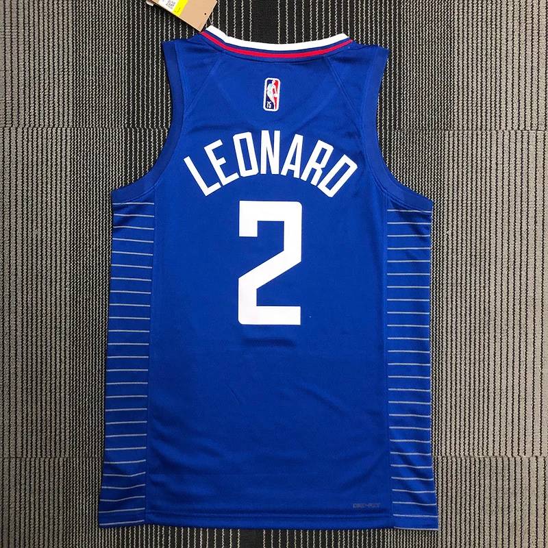 75th anniversary  NBA Los Angeles Clippers Basketball jersey   Blue  #2   LEONARD