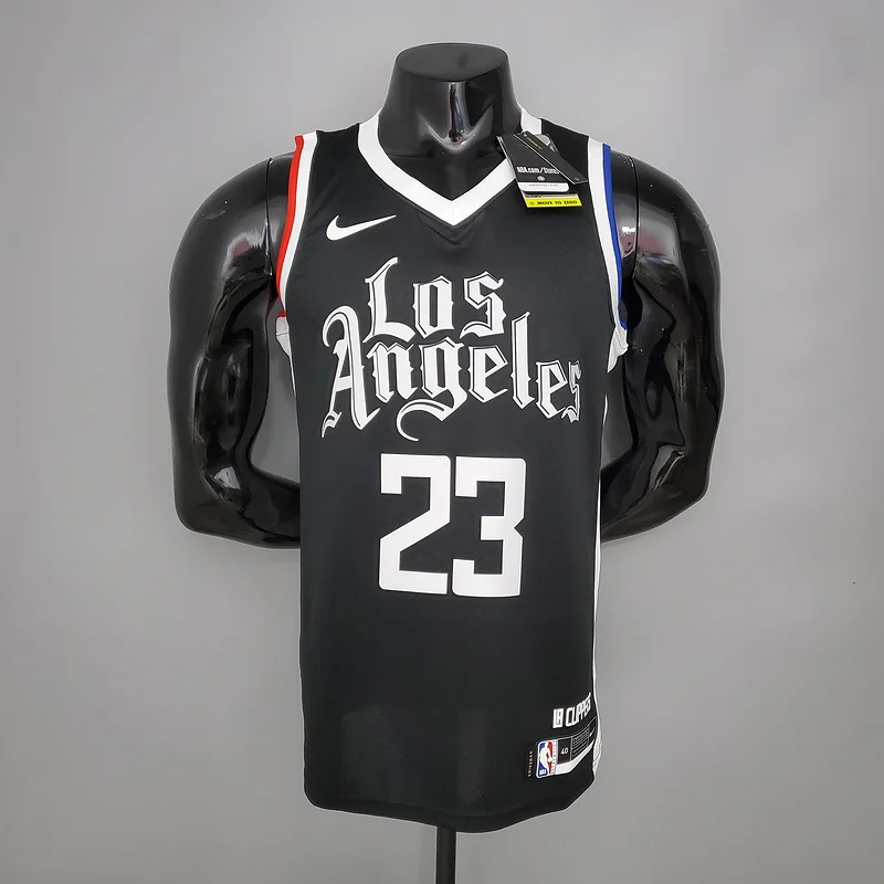 2021 Season NBA Los Angeles Clippers Basketball jersey  city version   Latin   Black  #23   WILLIAMS