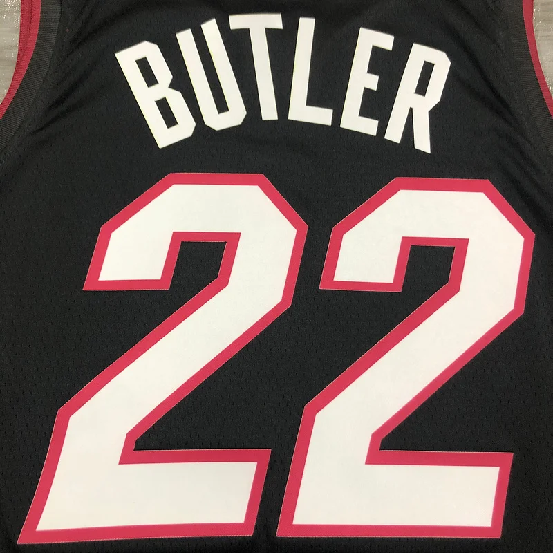 NBA Miami Heat basketball jersey V-neck Black #22 BUTLER