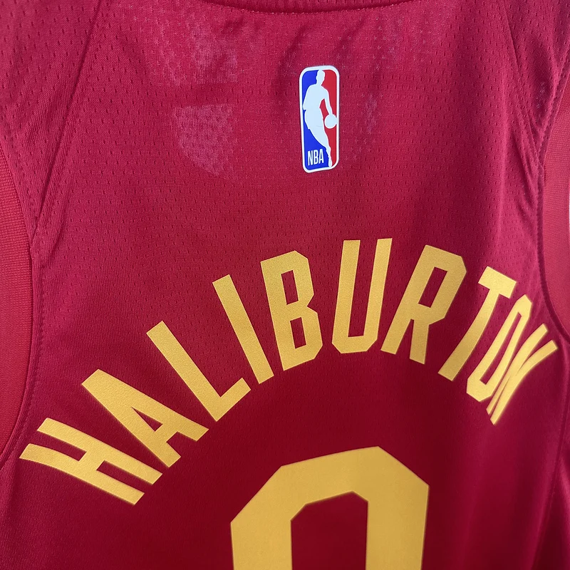 2019 Indiana Pacers Basketball Jersey Retro Red #0 HALIBURTON