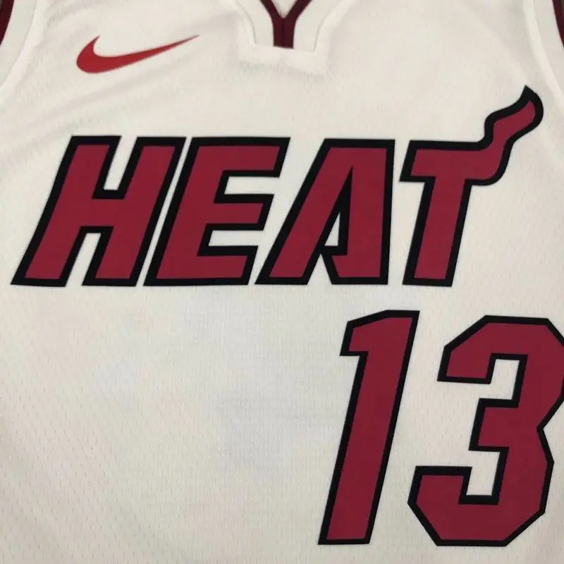 NBA Miami Heat basketball jersey V-neck White #13 ADEBAYO