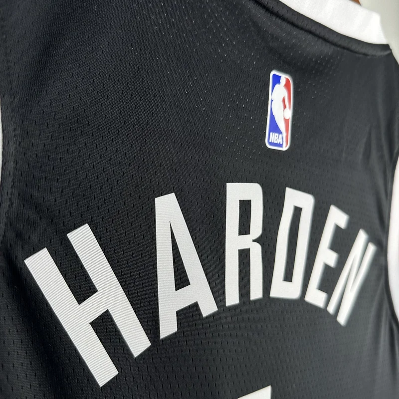 2021 Season  NBA Los Angeles Clippers Basketball jersey   Latin   Black  #1    HARDEN