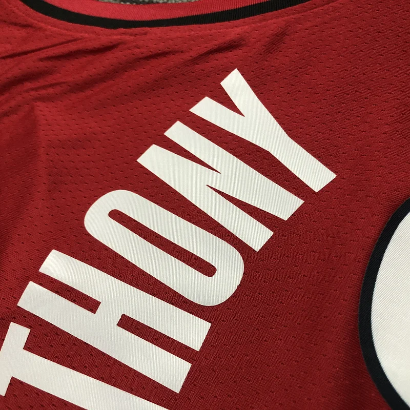 Portland Trail Blazers Basketball Jersey   Red   Jordan Style #00    ANTHONY