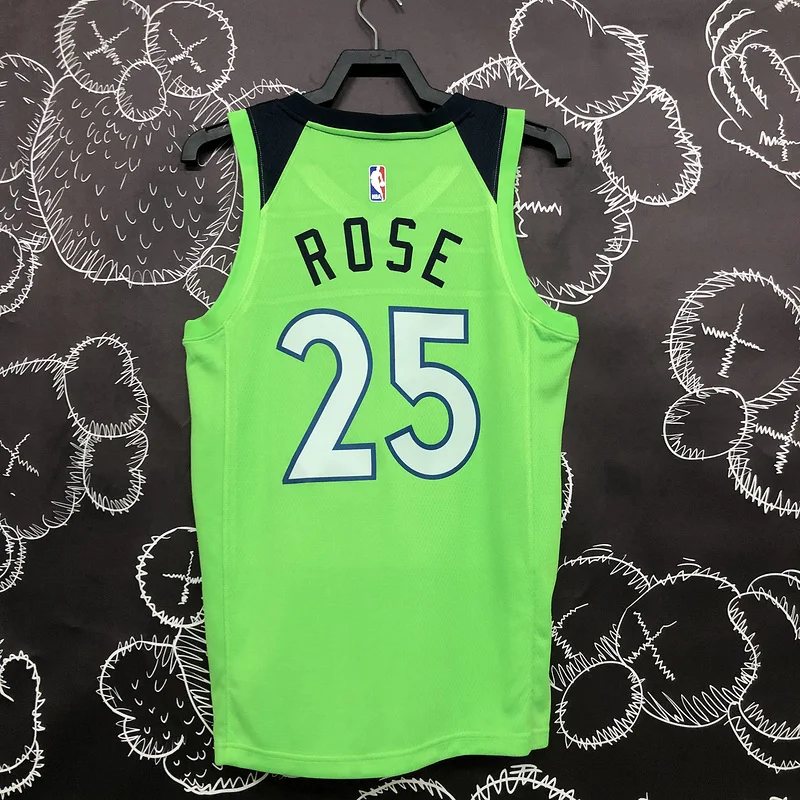 Minnesota Timberwolves Basketball Jersey trapeze #25 ROSE