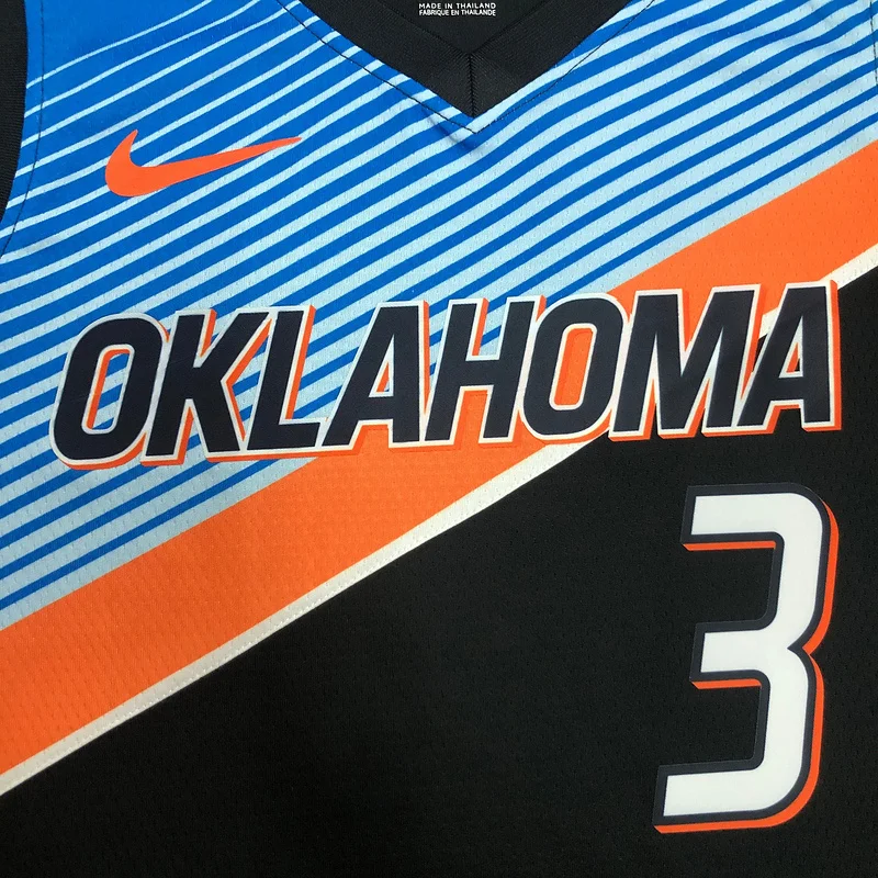 NBA Oklahoma City Thunder Basketball Jersey city version #3 PAUL