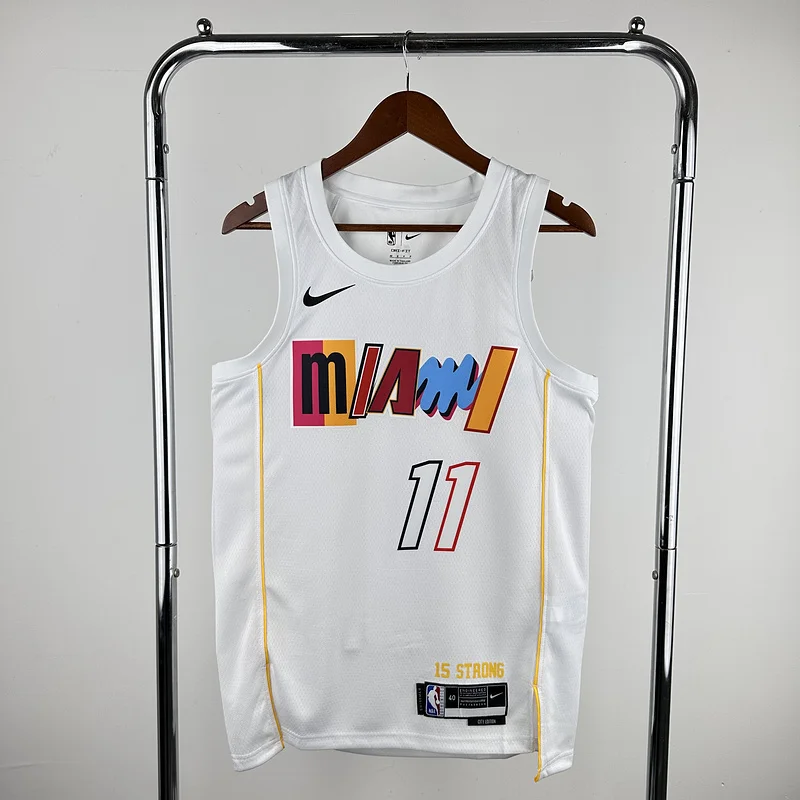 2023 Season NBA Miami Heat basketball jersey city version #11 JAQUEZ JR