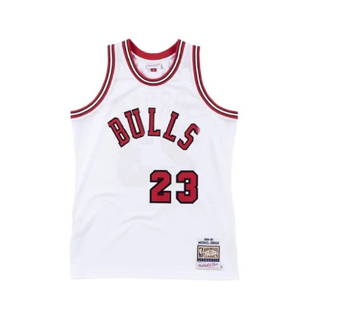 MN Hot Print Retro NBA Chicago Bulls Basketball jersey 1984 1985 Season white #23 Jordan