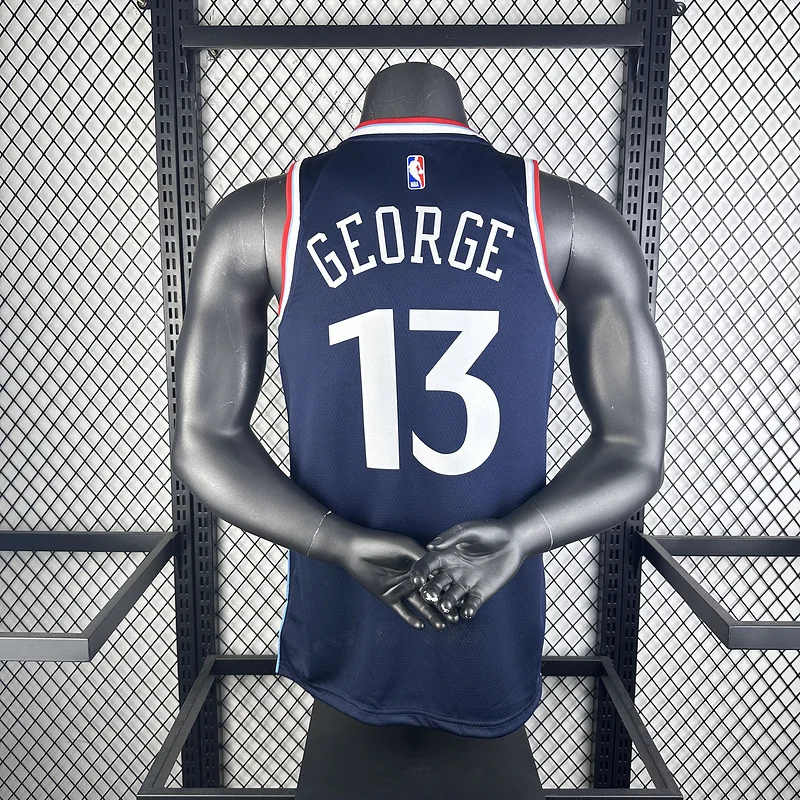 2025 Season  NBA Los Angeles Clippers Basketball jersey   Aawy   Blue  #13   GEORGE