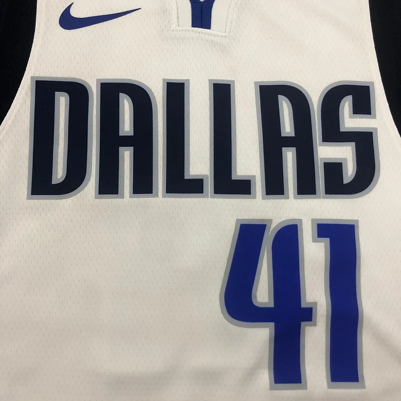 NBA Dallas Mavericks basketball jersey Home White #41 NOWITZKI