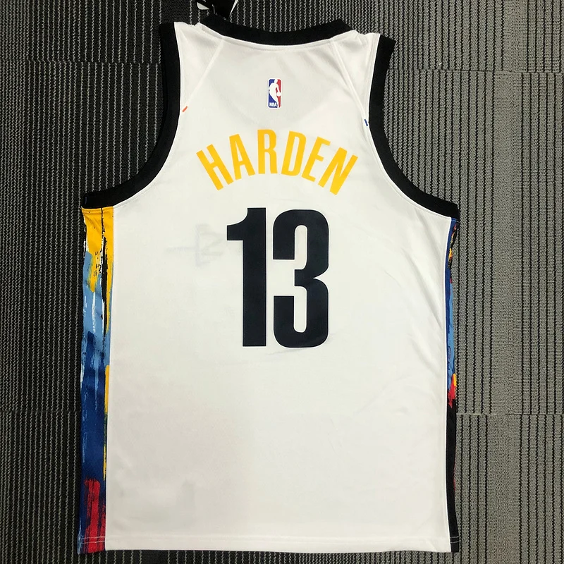 Brooklyn Nets Basketball jersey Graffiti White #13 HARDEN