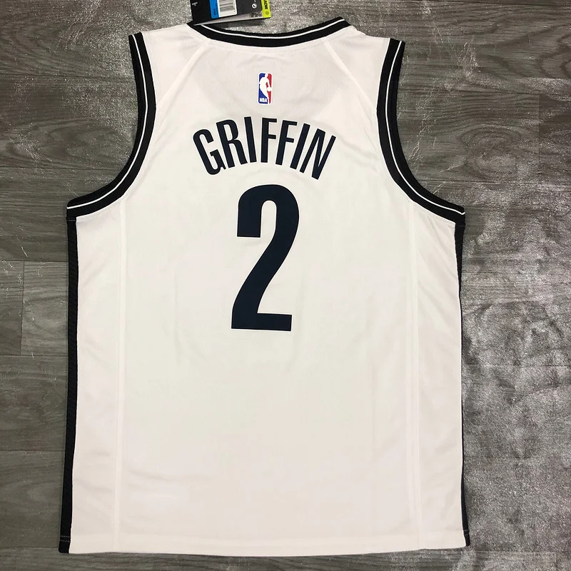 Brooklyn Nets Basketball jersey V-neck  White #2 GRIFFIN